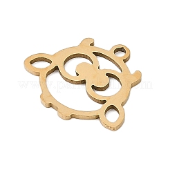 ステンレスペンダント201個  フクロウのチャーム  18KGP本金メッキ  13.5x16x1mm  穴：1.4mm&nbsp;STAS-F316-06G-03