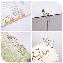 14 шт. 2 железных зажима для бумаг в виде кошки и сердца&nbsp;AJEW-GF0007-05