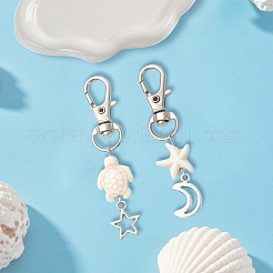 10 пакет 2 цвета морская звезда черепаха синтетическая бирюза подвеска украшения HJEW-CP0001-25