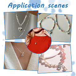 6 шт. 3 стиля 925 подвески в форме сердца из стерлингового серебра с соединительными кольцами STER-PH0002-29