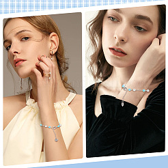 2 шт. 925 кольца-затвора из стерлингового серебра с родиевым покрытием STER-SC0001-50