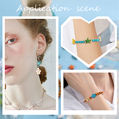 160 шт. 2 вида синтетических бирюзовых бусин G-SC0002-39