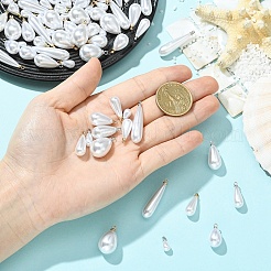 40 шт. 8 стильных подвески из АБС-пластика с жемчугом&nbsp;FIND-YW0012-01G