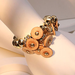 Плоские круглые браслеты из сплава&nbsp;WG3C418-01