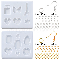 Наборы для изготовления сережек с подвесками своими руками DIY-FS0008-24