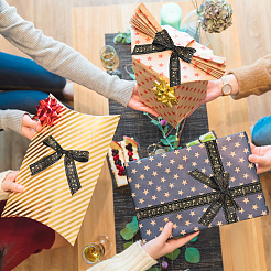 Односторонняя атласная лента из полиэстера горячего тиснения SRIB-WH0001-02B