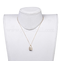 Collier pendentif en laiton zircon cubique micro pavé&nbsp;NJEW-JN02672-01