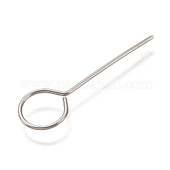 変色しない304ステンレススチール製アイピン  ステンレス鋼色  28x0.5mm  穴：7mm&nbsp;STAS-H133-17P