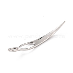 アイアンドレッドヘアインターロックニードルツール  シスターロックかぎ針編みツール  プラチナ  67x7.5x2mm  穴：6x26mm&nbsp;TOOL-B004-04P