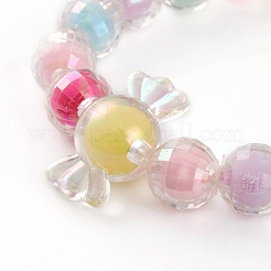 Transparente Acrylperlen Stretch Armbänder für Kinder&nbsp;BJEW-JB05862