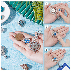 8 шт. 8 стиля кнопок из сплава со стразами&nbsp;FIND-NB0006-36