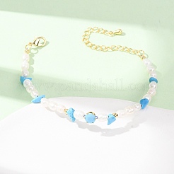 Bracelets en turquoise synthétique et perles de culture naturelles.&nbsp;GG-CBA3297-13G-E
