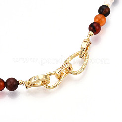 Ожерелья из натурального жемчуга NJEW-N056-01G