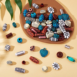 100 г смешанных акриловых бусин/подвесок в античном стиле&nbsp;MACR-TA0002-39