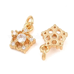 Adornos de latón micropavé de circonia cúbica&nbsp;CU-CBAA6E8-05G-02