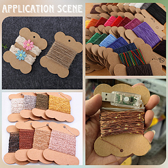 Карточка из крафт-бумаги в форме кости&nbsp;AJEW-WH20816-095