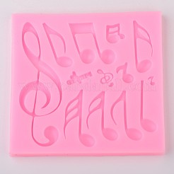 Музыкальная нота дизайн diy пищевой силиконовые Молды&nbsp;AJEW-L054-43