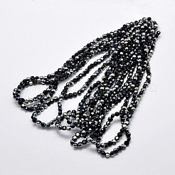 Стеклянные бусины с гальваническим покрытием &nbsp;EGLA-A002-4mm-H24