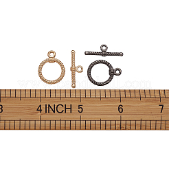 Сплавочные застежка тоггл тибетского стиля PALLOY-TA0020-01