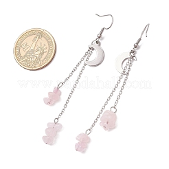 Серьги-подвески в форме луны из нержавеющей стали 304&nbsp;EJEW-JE06393