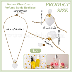 1 collier de flacon de parfum en cristal de quartz naturel&nbsp;NJEW-PH0001-37A-02