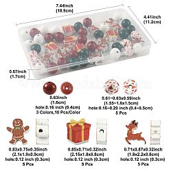 50 шт. рождественские деревянные бусины WOOD-FS0002-42