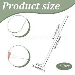 15 шт. железные изогнутые иглы для бисероплетения для прядильного станка&nbsp;FIND-UN0007-38