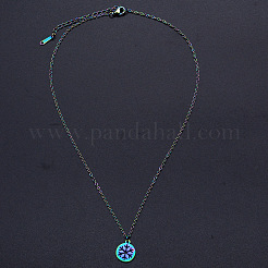 201 colliers pendentifs en acier inoxydable&nbsp;NJEW-S105-JN630