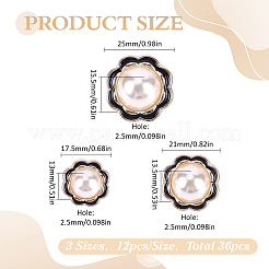 36 шт. 3 вида пластиковых пуговиц с 1 отверстиями&nbsp;BUTT-HY0001-25