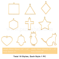 Подвески из нержавеющей стали 304 с вакуумным покрытием PVD с открытым задним безелем STAS-UN0015-75G