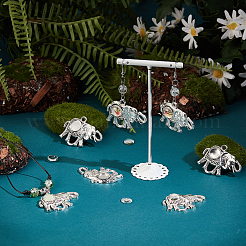 40 шт. подвеска в тибетском стиле из сплава с кабошонами в 2 стилях&nbsp;FIND-PH0004-86