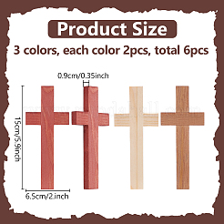 6шт. 3-х цветные деревянные кабошоны WOOD-WR0001-10