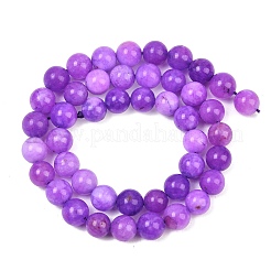 Gefärbt natürlichen weißen Jade Perlen Stränge&nbsp;GG-CBAEB22-B01-8mm-11
