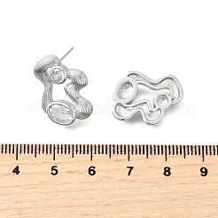 Серьги-гвоздики из циркония EJEW-V011-06P