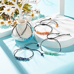 Плетеный браслет из бисера с драгоценными камнями для женщин BJEW-JB08019