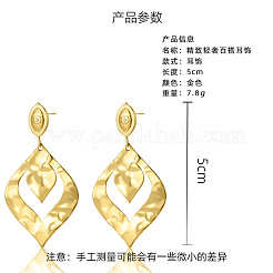 Boucles d'oreilles pendantes en acier inoxydable 304 avec strass&nbsp;WG70B51-01