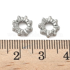 Латунные микро проложить кубического циркония бусы KK-S350-13B-P