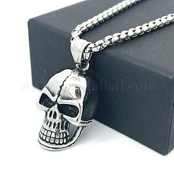 Кулон-подвеска в виде готического черепа из нержавеющей стали 304 для мужчин.&nbsp;QF4021