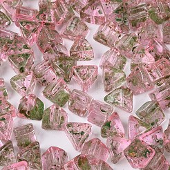 Cuentas de vidrio transparente de Picasso&nbsp;SEED-Q039-02K