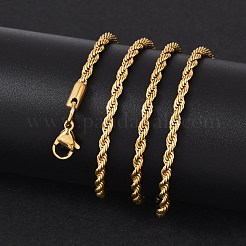 Ожерелья из цепочек-веревок из нержавеющей стали 304 NJEW-M124-09G