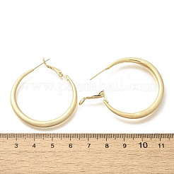 Латунь обруч серьги для женщин&nbsp;LS-EJEW-A121-18B-G