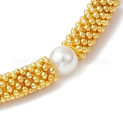 3шт. снежинка сплав разделитель и стеклянные жемчужины тянущиеся браслеты для женщин BJEW-JB11803