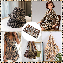Tela de poliéster con estampado de leopardo&nbsp;AJEW-WH0481-715B