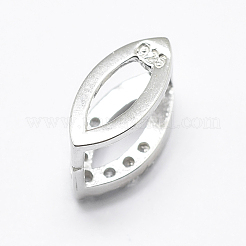 Антикоррозийное родиевое покрытие 925 стерлинговое серебро микропаве кубические цирконии подвески баилы STER-E053-07P