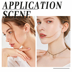 8 шт. 4 стиля серьги-кольца из хирургической нержавеющей стали 316 с прозрачным стеклом для женщин EJEW-GA0005-05