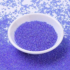 MIYUKIラウンドロカイユビーズ  日本製シードビーズ  （rr261)透明サファイアab  11/0  2x1.3mm  穴：0.8mm  約1100PCS /ボトル  10 G /ボトル&nbsp;SEED-JP0008-RR0261