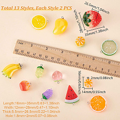 26шт 13 стиля подвески из смолы&nbsp;RESI-GA0001-33