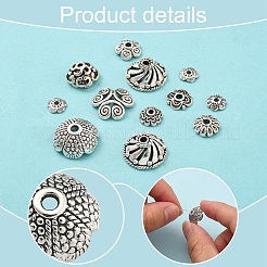 120шт 12 стиля колпачки из сплава в тибетском стиле TIBE-YW0001-61