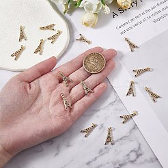 Подвески из кубического циркония с покрытием из латуни&nbsp;KK-SZ0001-82