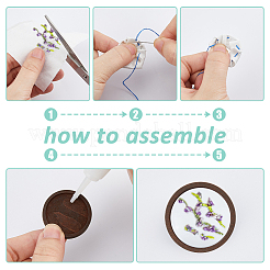 Наборы для самостоятельного изготовления круглых деревянных и алюминиевых брошей&nbsp;DIY-FH0009-69C